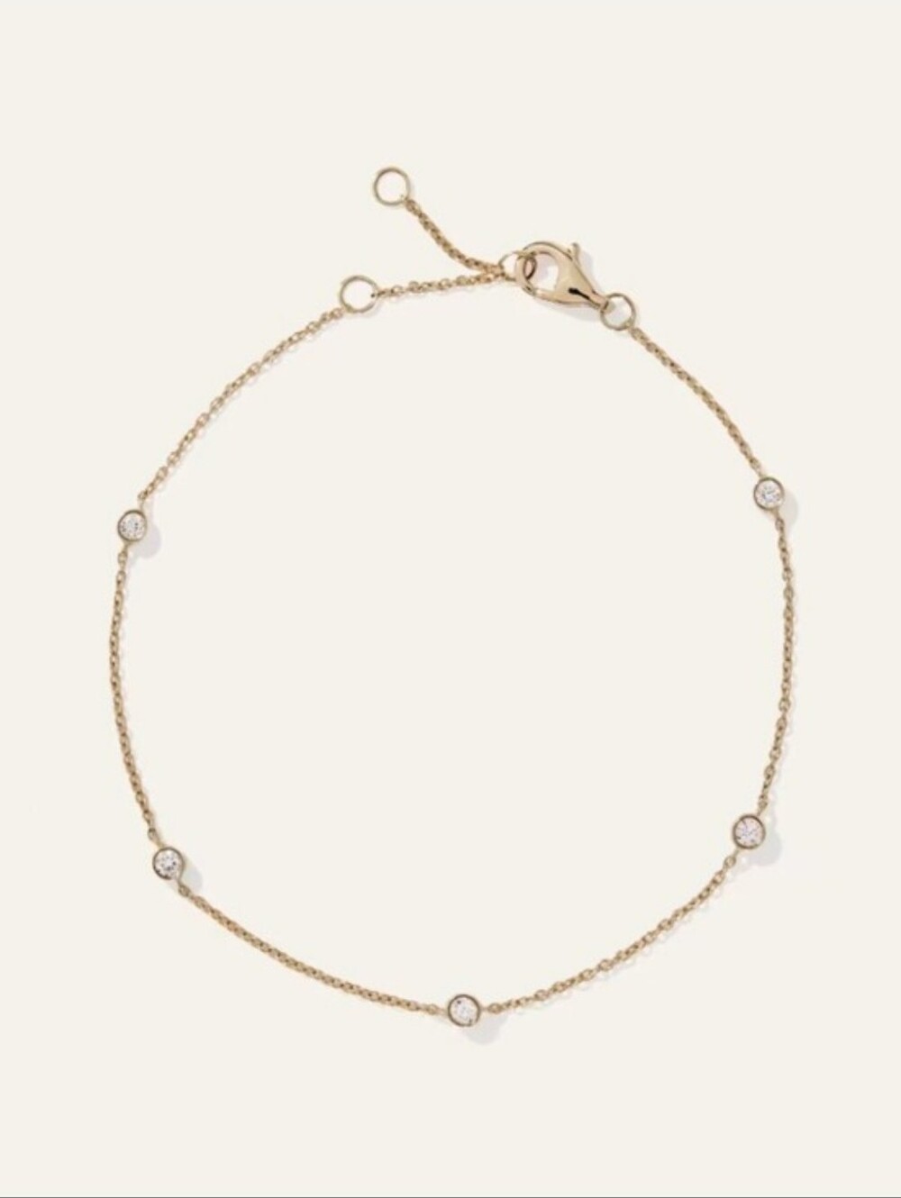 14k Yellow Gold & Natural Diamond Bracelet